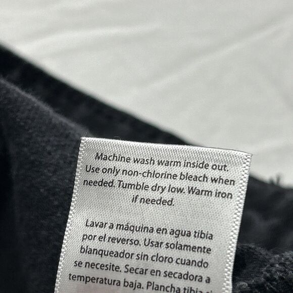 Free Assembly Women's Size 12 High Rise Full Wide Straight Black Jeans Grunge - Picture 10 of 10